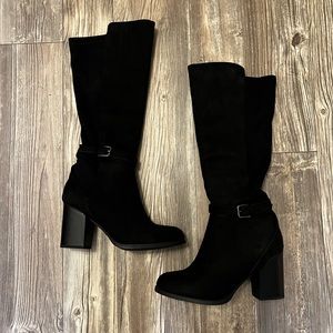 Suede Block Boots